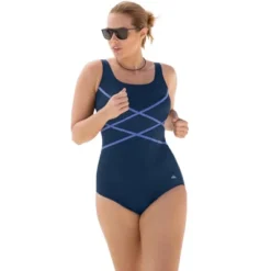 Swim 365 Women’s Plus Size Crisscross Front Maillot -Trendy Women GUEST 23a75f4b b8d0 40cd aafa 8f2dcbfa374d