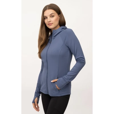 Yogalicious Womens Polarlux Black Diamond Hoodie Jacket 4 Yogalicious Womens Polarlux Black Diamond Hoodie Jacket - Image 4