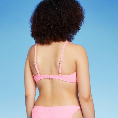 Women's Wavy Terry Textured Bralette Bikini Top - Wild Fable™ Light Pink 5 Women's Wavy Terry Textured Bralette Bikini Top - Wild Fable™ Light Pink - Image 5