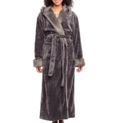 Women's Faux Fur Feather Hooded Robe, Soft Plush Fleece Bathrobe With Hood 19 Women's Faux Fur Feather Hooded Robe, Soft Plush Fleece Bathrobe With Hood -Trendy Women GUEST 24e45de6 efd5 4041 9f8f eee901d00928