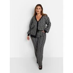 Rebdolls Women's Heidi Abstract Print Knit Wide Leg Pants W. Pockets -Trendy Women GUEST 2680661b ecd1 41a8 9f64 088e84ec74cd