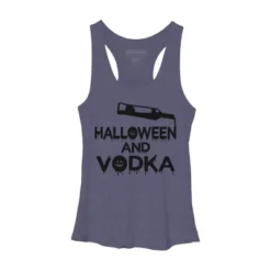 Women's Design By Humans Halloween And Vodka By Melcu Racerback Tank Top -Trendy Women GUEST 27a060be 7fca 4279 bc8d c8ad2e504a44
