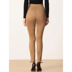 Allegra K Women's Faux Suede High Waisted Elastic Slim Casual Leggings Pants 8 Allegra K Women's Faux Suede High Waisted Elastic Slim Casual Leggings Pants -Trendy Women GUEST 27a6c963 aac7 4aac 9e08 2aea7ab52808