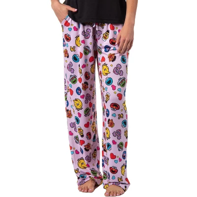 Sesame Street Women's Character Heart Heads Elmo Sleep Pajama Pants Pink 4 Sesame Street Women's Character Heart Heads Elmo Sleep Pajama Pants Pink - Image 4