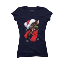 Junior's Design By Humans Christmas Cat By POLINART T-Shirt 8 Junior's Design By Humans Christmas Cat By POLINART T-Shirt -Trendy Women GUEST 27e1d87f 8668 4dd9 b77e 77a7d2cc3963