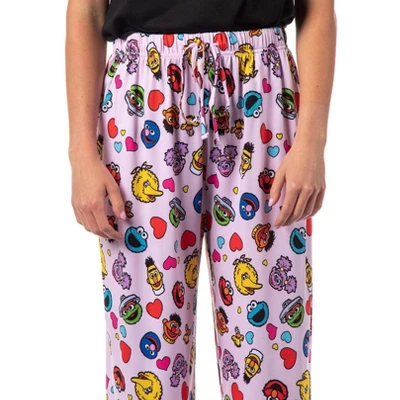 Sesame Street Women's Character Heart Heads Elmo Sleep Pajama Pants Pink 2 Sesame Street Women's Character Heart Heads Elmo Sleep Pajama Pants Pink - Image 2