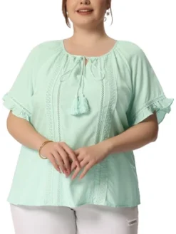 Agnes Orinda Women's Plus Size Lace Hollow Out Ruffle Boho Blouse 18 Agnes Orinda Women's Plus Size Lace Hollow Out Ruffle Boho Blouse -Trendy Women GUEST 29f81fbe 753e 463d 9aab 3738035c1744