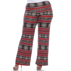 Women's Plus Size Printed Palazzo Pants - White Mark -Trendy Women GUEST 2b332dbd be91 403d a147 1d4bbfa95bd1