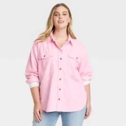 Women's Oversized Corduroy Long Sleeve Collared Button-Down Shirt - Universal Thread™ -Trendy Women GUEST 2b600a3e c457 4e8a b922 a182e3f6f95d