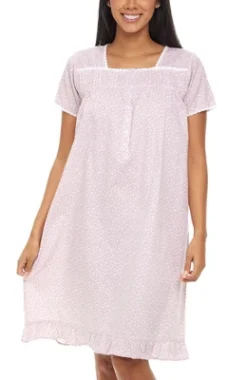 Women's Cotton Victorian Nightgown, Sophia Short Sleeve Lace Trimmed Button Up Short Sleeve Vintage Night Dress Gown 15 Women's Cotton Victorian Nightgown, Sophia Short Sleeve Lace Trimmed Button Up Short Sleeve Vintage Night Dress Gown -Trendy Women GUEST 2b774548 d86f 4a39 b1f3 5824f87d2a8b