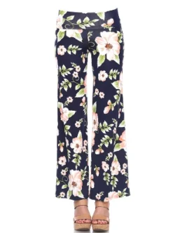 Women's Floral Printed Palazzo Pants - White Mark -Trendy Women GUEST 2bc9e7d1 187e 47b3 a67f e23cc47a45a8