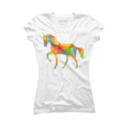 Junior's Design By Humans Fractal Geometric Unicorn By Radiomode T-Shirt -Trendy Women GUEST 2d0797a7 221b 47fa 9b15 2043d5948c3c