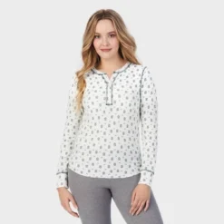Warm Essentials By Cuddl Duds Women's Waffle Long Sleeve Henley Pajama Top 6 Warm Essentials By Cuddl Duds Women's Waffle Long Sleeve Henley Pajama Top -Trendy Women GUEST 2e690863 86cb 4de3 ba0e 935de2b86bde