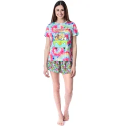 Scooby-Doo Womens' Mystery Machine Tie Dye Sleep Pajama Set Short Multicolored -Trendy Women GUEST 2f738200 67b6 457b 93b5 13b8adf7b1b2