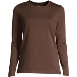 Lands' End Women's Tall Relaxed Supima Cotton Long Sleeve Crewneck T-Shirt -Trendy Women GUEST 31568fb4 b5d7 40ac ac8b ace2456a8e7e