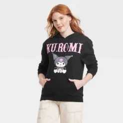 Women's Sanrio Kuromi Graphic Hoodie - Black -Trendy Women GUEST 32dceb5d 8646 4014 ad9e 0da9ade874a2