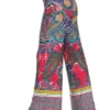 Women's Paisley Printed Palazzo Pants - White Mark