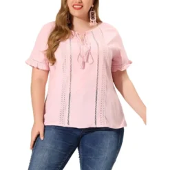 Agnes Orinda Women's Plus Size Lace Hollow Out Ruffle Boho Blouse 16 Agnes Orinda Women's Plus Size Lace Hollow Out Ruffle Boho Blouse -Trendy Women GUEST 34835e62 075a 4e59 bc86 7217fe897c99