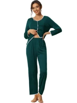 Cheibear Womens Sleepwear Pajamas Long Sleeve Pullover Tops With Pants Lounge Sets 12 Cheibear Womens Sleepwear Pajamas Long Sleeve Pullover Tops With Pants Lounge Sets -Trendy Women GUEST 348881a2 5d6f 4e05 8ec1 7623988aa7f7