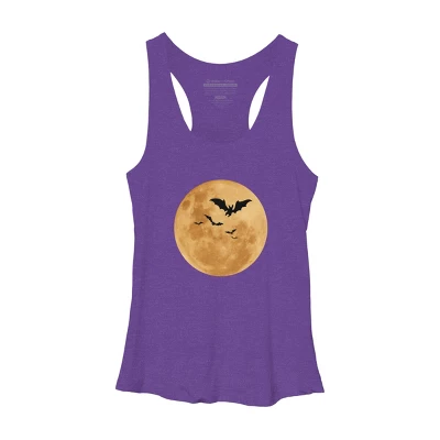Women's Design By Humans Halloween - Moon By MonkeyStore Racerback Tank Top 5 Women's Design By Humans Halloween - Moon By MonkeyStore Racerback Tank Top - Image 5