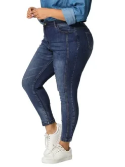 Agnes Orinda Women's Plus Size Mid Rise Stretch Washed Skinny Denim Jeans 17 Agnes Orinda Women's Plus Size Mid Rise Stretch Washed Skinny Denim Jeans -Trendy Women GUEST 36ebdffa ae82 412f 9cc7 d33d29af5865