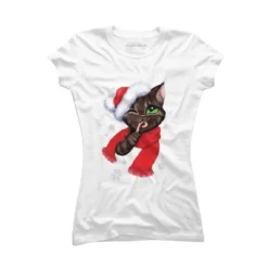 Junior's Design By Humans Christmas Cat By POLINART T-Shirt 7 Junior's Design By Humans Christmas Cat By POLINART T-Shirt -Trendy Women GUEST 3895f946 72ba 4f2f 8dd5 0f3f5731a58a