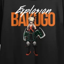 My Hero Academia Bakugo Explosion Women's Black Crop T-shirt