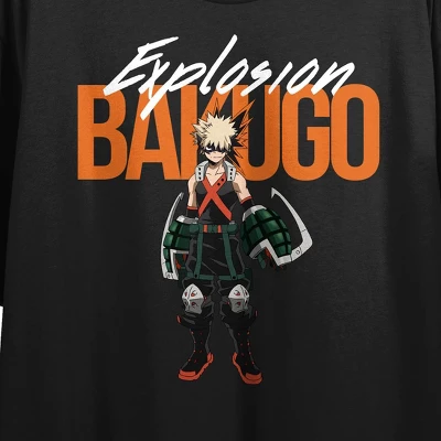 My Hero Academia Bakugo Explosion Women's Black Crop T-shirt 1 My Hero Academia Bakugo Explosion Women's Black Crop T-shirt