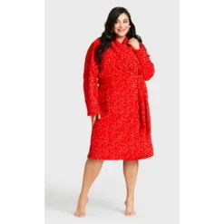 Women's Plus Size Love Heart Robe - Red Heart | AVENUE -Trendy Women GUEST 394c9695 0fde 489d abcc aa1e6e122d8b