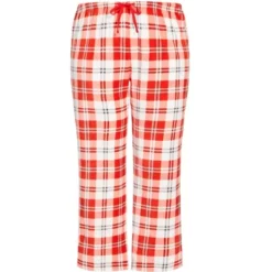 Women's Plus Size Check Fleece Sleep Pant - Red Check | AVENUE -Trendy Women GUEST 39676596 523f 4989 947d a898d8f3bd70