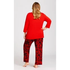 Women's Plus Size Slogan Sleep Top - Red | AVENUE -Trendy Women GUEST 3c9836eb 4276 4afa 8970 93a46b2e9405