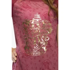 Harry Potter Juniors' Foil Print Hogwart Houses Raglan Nightgown Pajama -Trendy Women GUEST 3e26813f 5211 45e5 8c9e fd4e7f626c95
