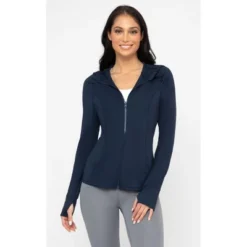 Yogalicious - Women's Slim Fit Hooded Track Jacket -Trendy Women GUEST 3e90ae00 2a29 483a 9083 ddf96981ebce