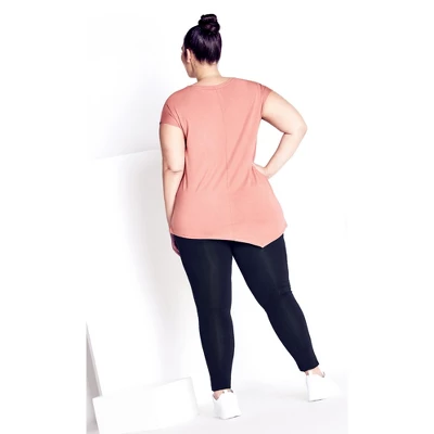 Women's Plus Size Supima® High Rise Legging Navy - Tall | AVENUE LEISURE 1 Women's Plus Size Supima® High Rise Legging Navy - Tall | AVENUE LEISURE