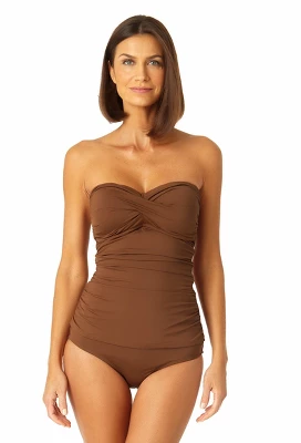 Anne Cole - Women's Twist Front Bandeaukini Swim Top 12 Anne Cole - Women's Twist Front Bandeaukini Swim Top - Image 12