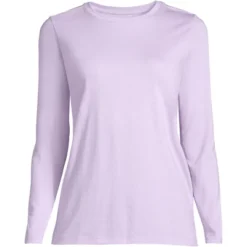 Lands' End Women's Tall Relaxed Supima Cotton Long Sleeve Crewneck T-Shirt -Trendy Women GUEST 41de07c9 cf09 48a3 8f31 e456237b46cd