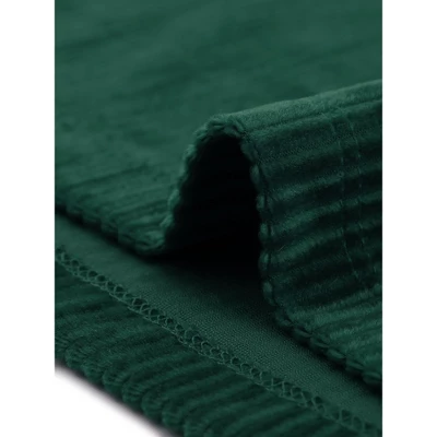 Allegra K Women's Mock Neck Long Sleeve Ribbed Knit Solid Blouse 4 Allegra K Women's Mock Neck Long Sleeve Ribbed Knit Solid Blouse - Image 4