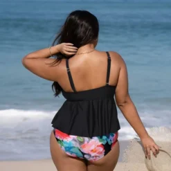 Women's Plus Size Flutter High Waist Tankini Set - Cupshe -Trendy Women GUEST 42ac8895 b965 45f8 85da 2a3dff99222a