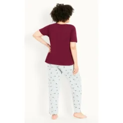 Women's Plus Size Let Me Sleep Set - Berry | EVANS