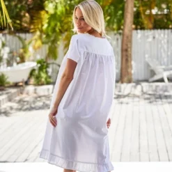 Women's Cotton Victorian Nightgown, Sophia Short Sleeve Lace Trimmed Button Up Short Sleeve Vintage Night Dress Gown 10 Women's Cotton Victorian Nightgown, Sophia Short Sleeve Lace Trimmed Button Up Short Sleeve Vintage Night Dress Gown -Trendy Women GUEST 43c2ab0c 723e 4aa1 80ab 7d8fd78c1ac3