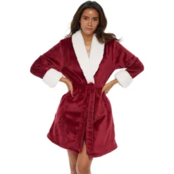Women's Classic Plush Robe, Short Fleece Bathrobe Solids 15 Women's Classic Plush Robe, Short Fleece Bathrobe Solids -Trendy Women GUEST 44cdcf09 548f 49cf adf6 93359e2c10f9