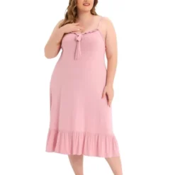 Agnes Orinda Women's Plus Size Nightgown Ruffle Hem Comfy Adjustable Strap Sleepdress 9 Agnes Orinda Women's Plus Size Nightgown Ruffle Hem Comfy Adjustable Strap Sleepdress -Trendy Women GUEST 4543c798 02f9 449a aabd ad4ba663e8eb