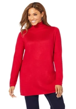 Jessica London Women’s Plus Size Cotton Cashmere Turtleneck