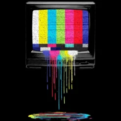 Junior's Design By Humans Retro TV By Clingcling T-Shirt