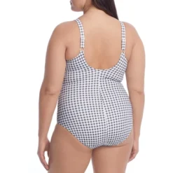 Trendy Women 13 Elomi Women's Plus Size Checkmate One-Piece - ES800345