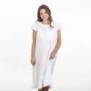 Saro Lifestyle Cotton Nightgown With Embroidered Design