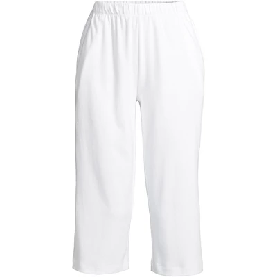 Lands' End Women's Sport Knit High Rise Elastic Waist Pull On Capri Pants 6 Lands' End Women's Sport Knit High Rise Elastic Waist Pull On Capri Pants - Image 6