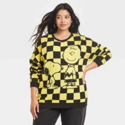 Peanuts Women's Snoopy Cozy Graphic Sweatshirt - Yellow -Trendy Women GUEST 4a4cdd28 224e 4e55 952a 31777ed8a78b