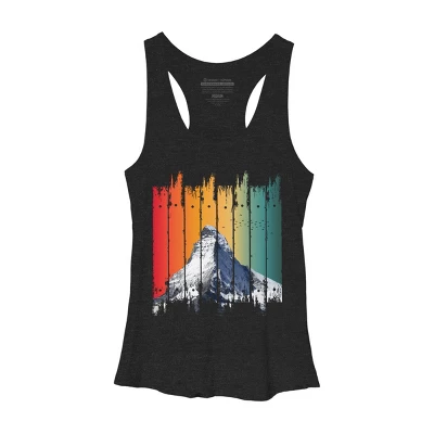 Women's Design By Humans Vintage Snow Mountain Climber By Punsalan Racerback Tank Top 2 Women's Design By Humans Vintage Snow Mountain Climber By Punsalan Racerback Tank Top - Image 2
