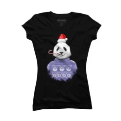 Junior's Design By Humans Christmas Panda By NikKor T-Shirt -Trendy Women GUEST 4b86134e 6d9e 4b67 8dbb 27970d5bf6af